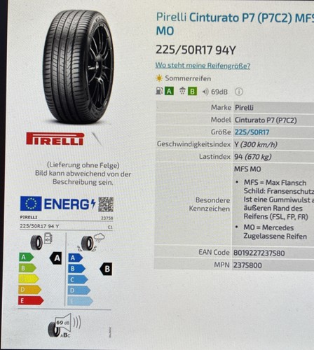 Pirelli cinturato - pirelli, (p7c2)